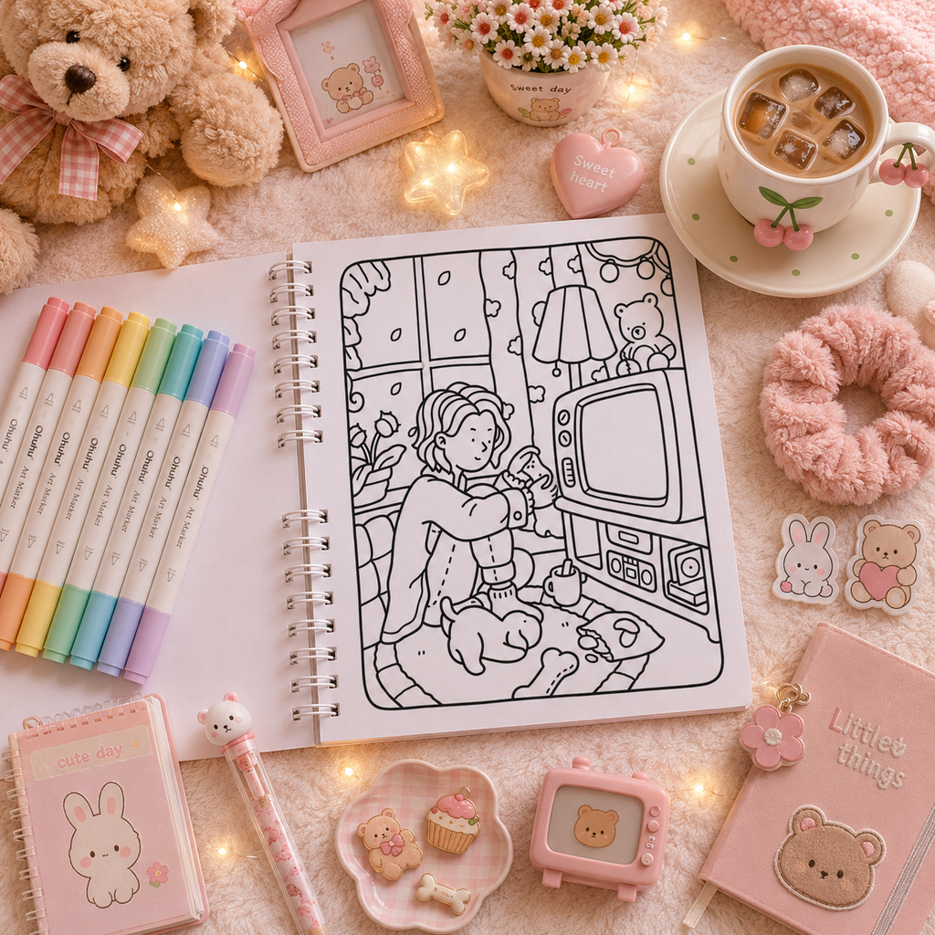 🌸 Girl Moments Vol. 3 – A Cozy Coloring Adventure