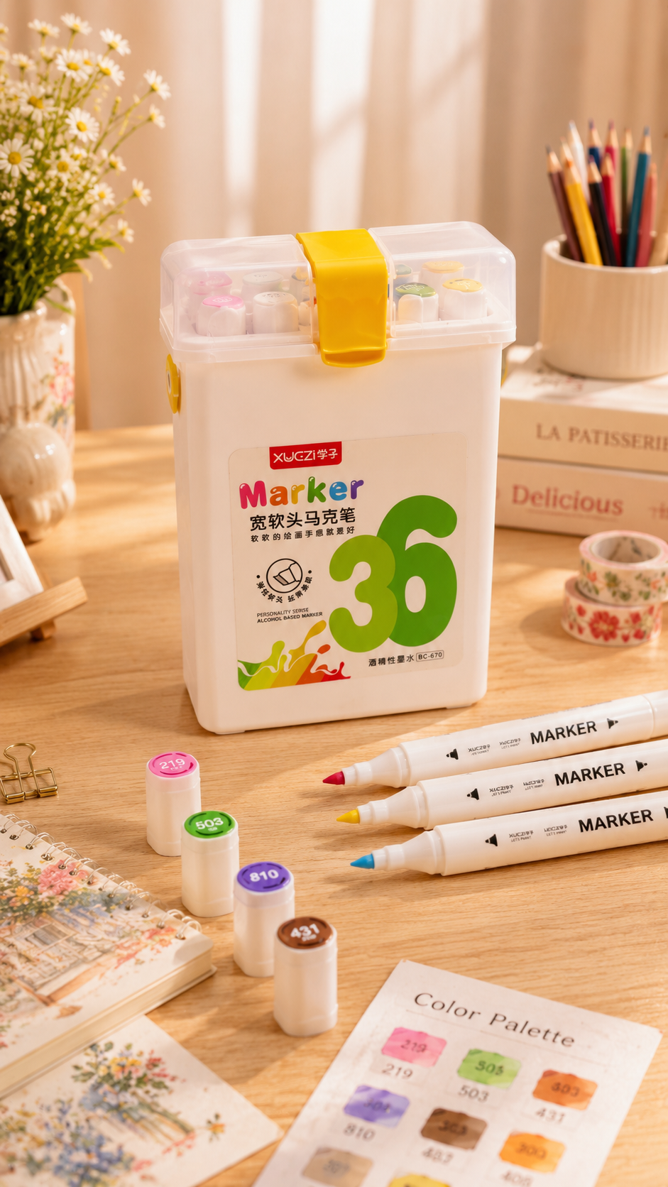 🎨 36 Alcohol-Based Dual-Tip Markers — Ink Link