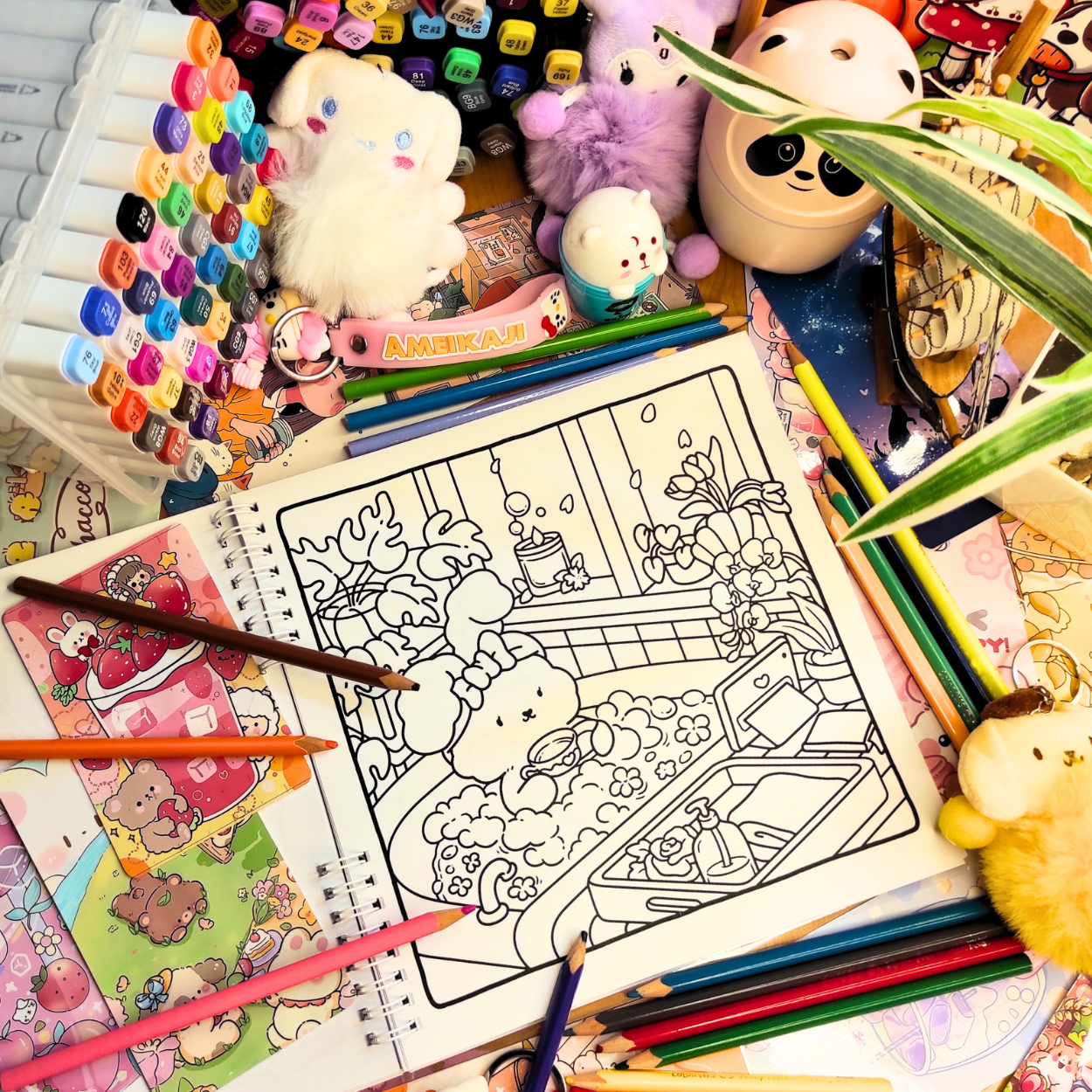 Spring Moments: Fuzzy Buddies Coloring Book
