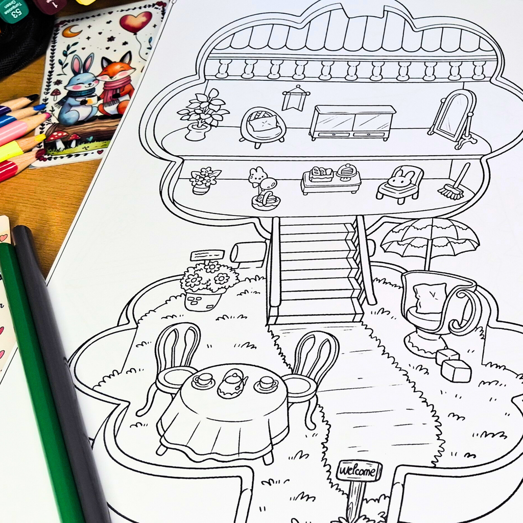 Monde Miniature Coloring Book : 🏡✨