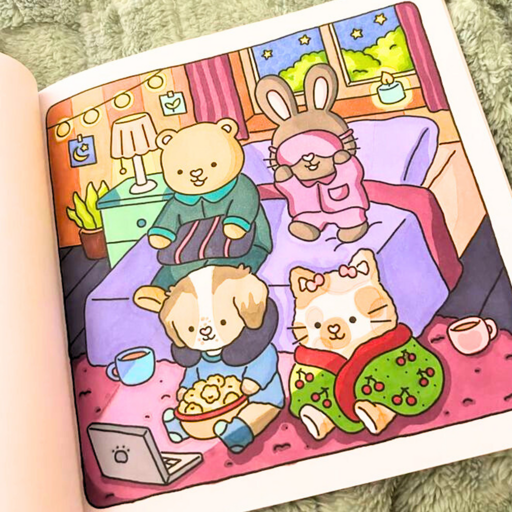 🔥🌸 Au Coin du Feu – Cozy Coloring Book for Adults 🌸🔥
