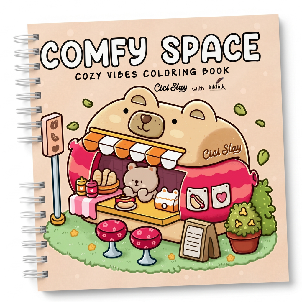 Comfy Spaces Coloring Book