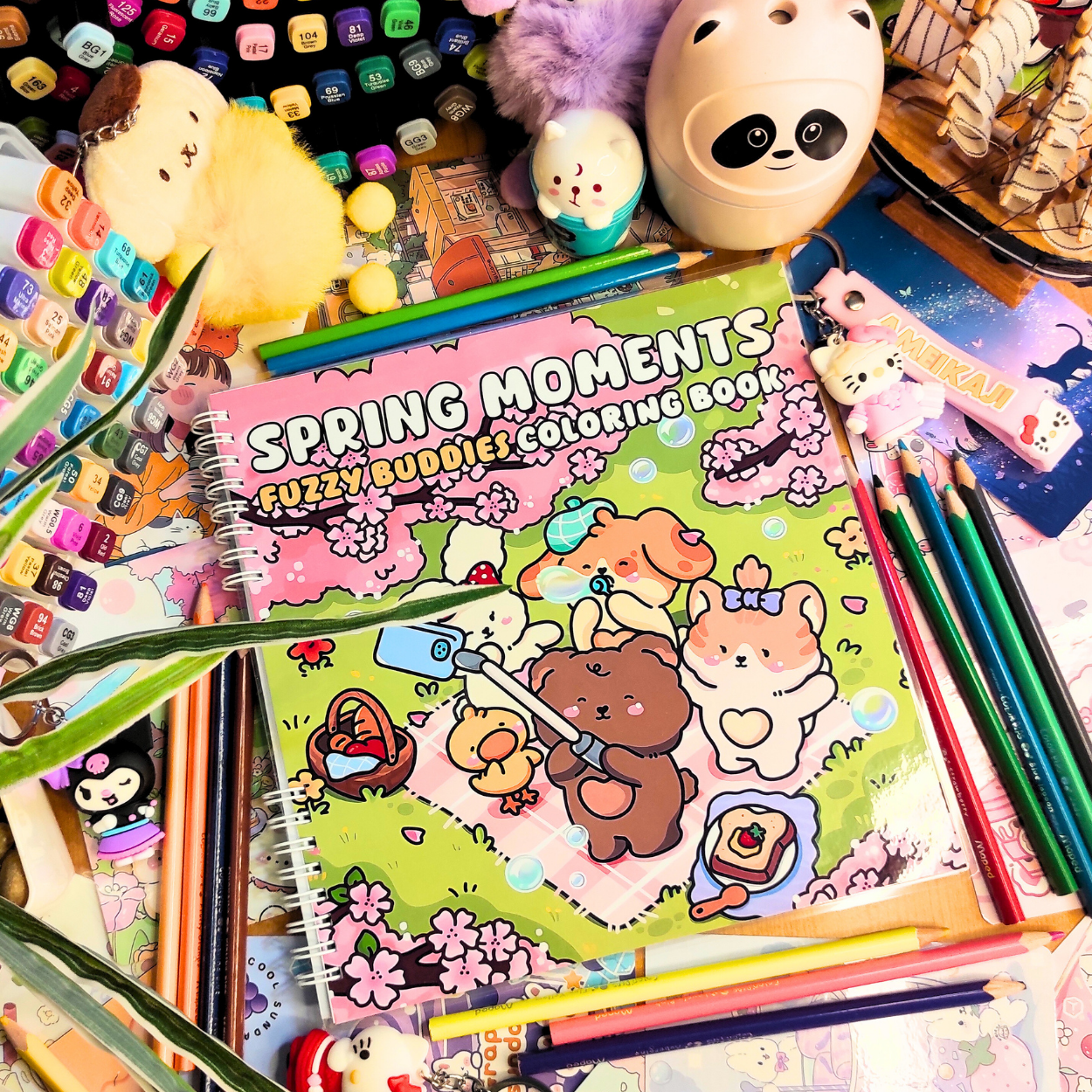 Spring Moments: Fuzzy Buddies Coloring Book
