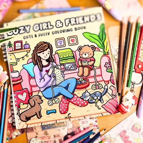 Cozy Girl & Friends cozy coloring book