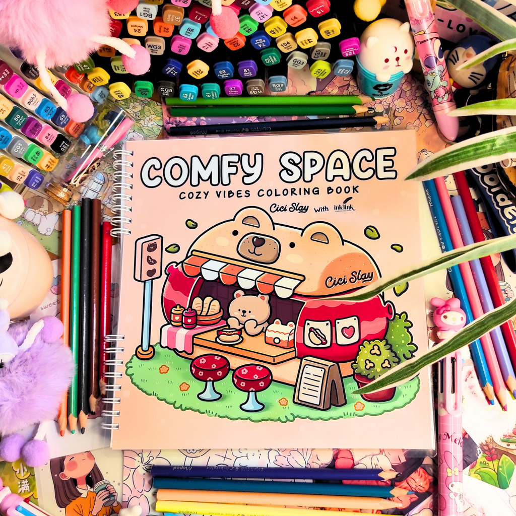 Comfy Spaces Coloring Book