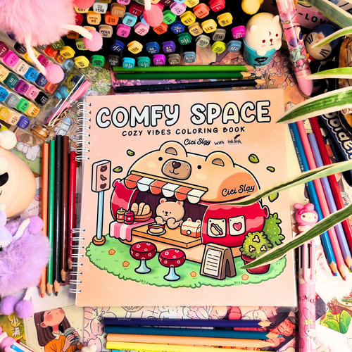 Comfy Spaces Coloring Book