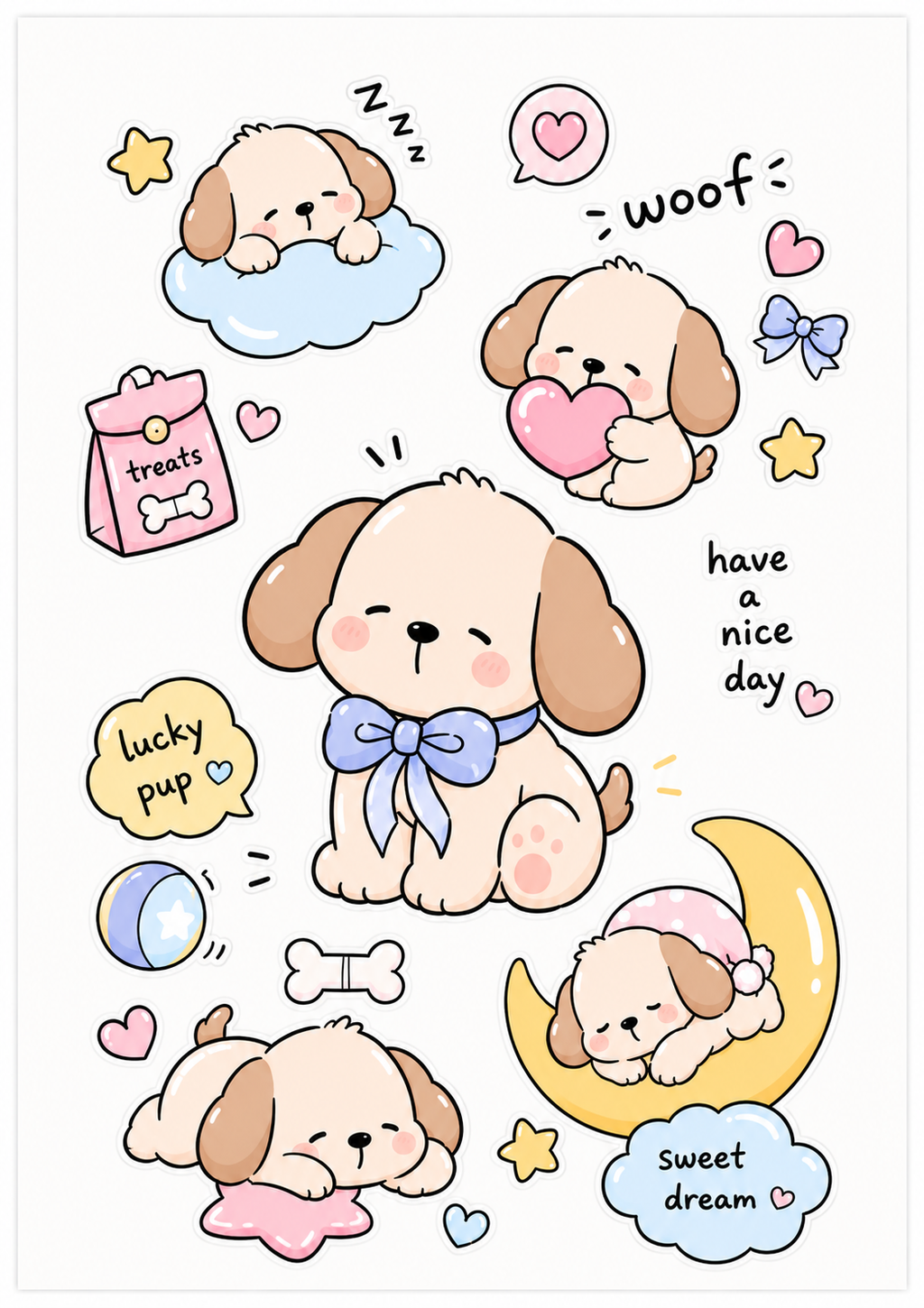 Cute Cozy Kawaii Sticker Sheet (Copy)