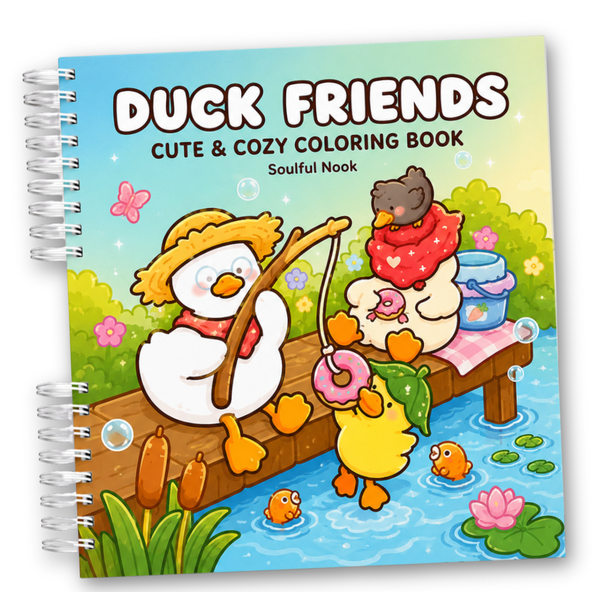 🦆 Duck Friends – Cute &amp; Cozy Coloring Book