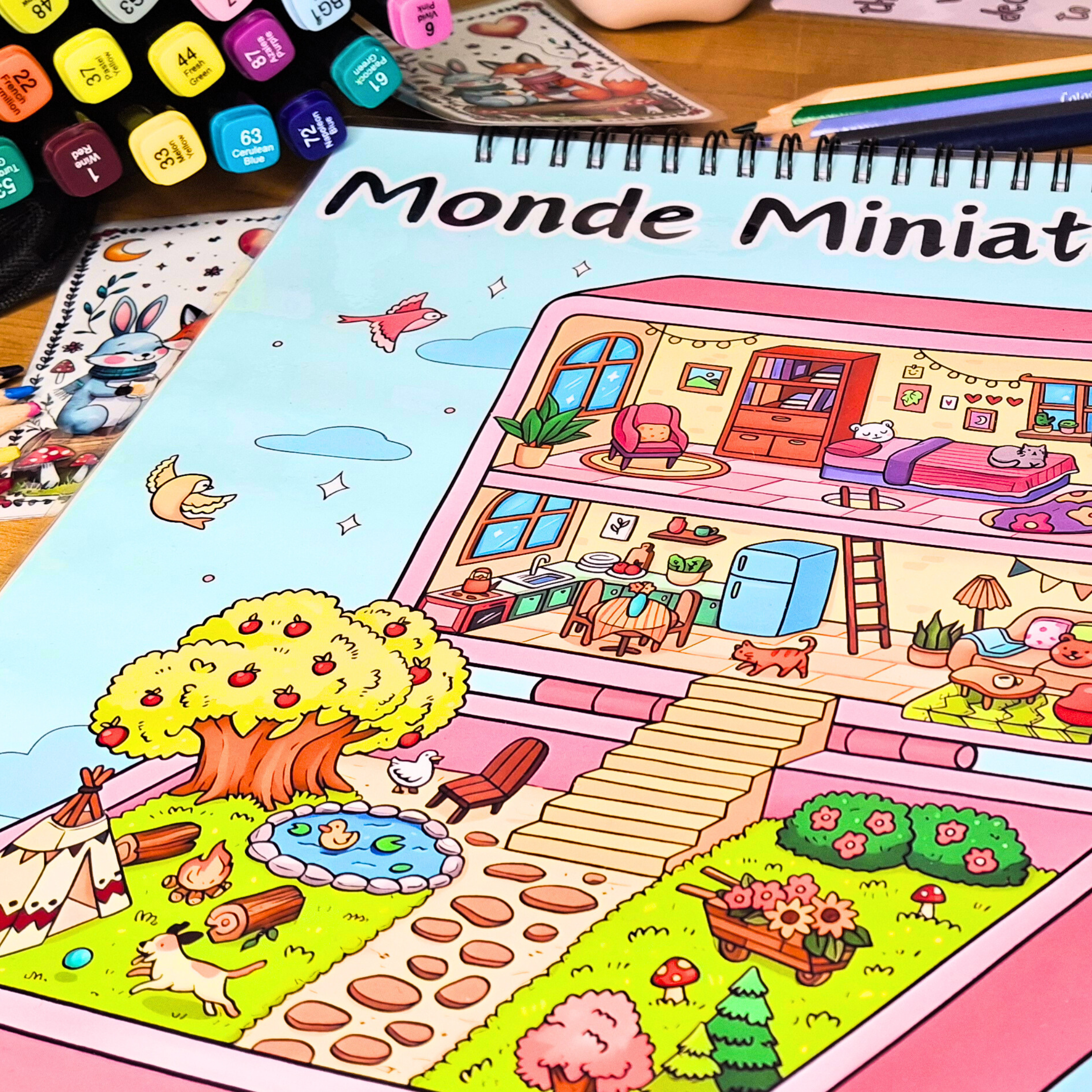 Monde Miniature Coloring Book : 🏡✨