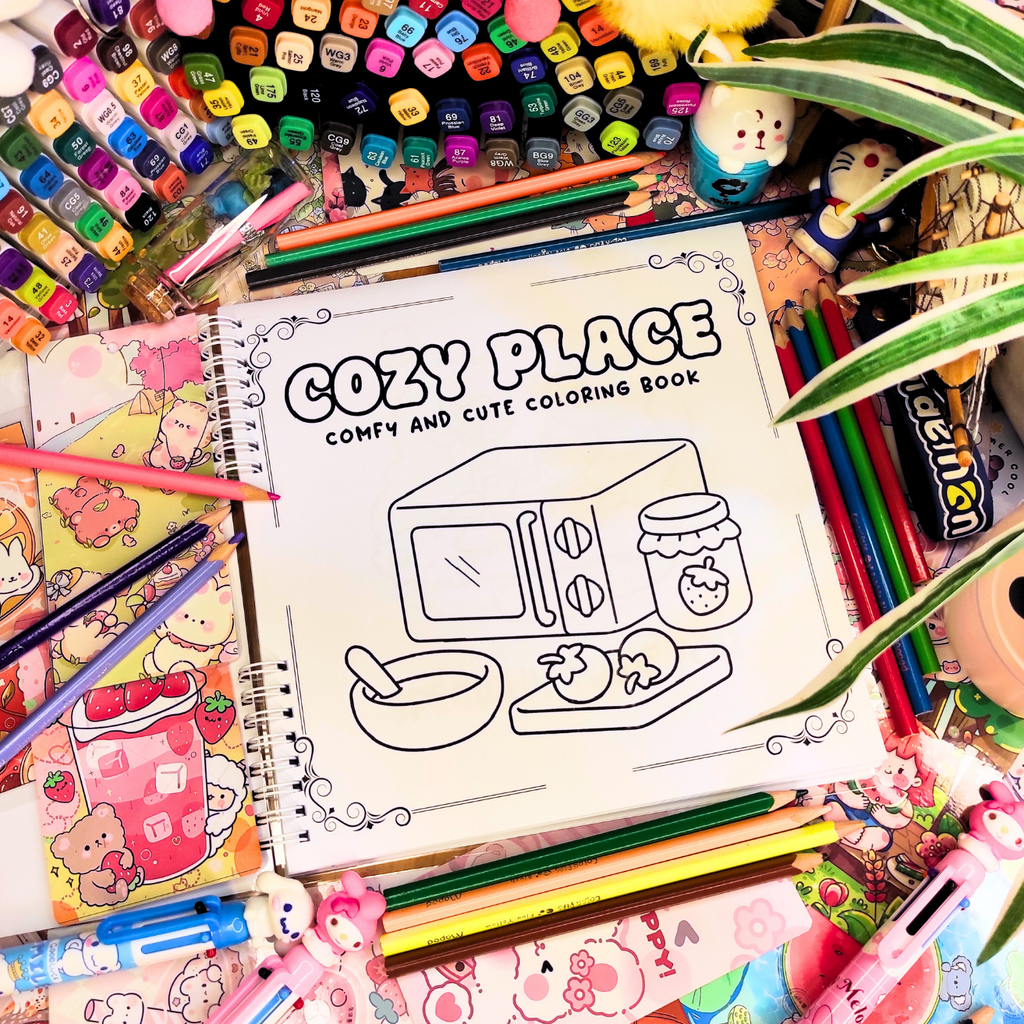 🌸☕ Cozy Place Coloring Book ☕🌸