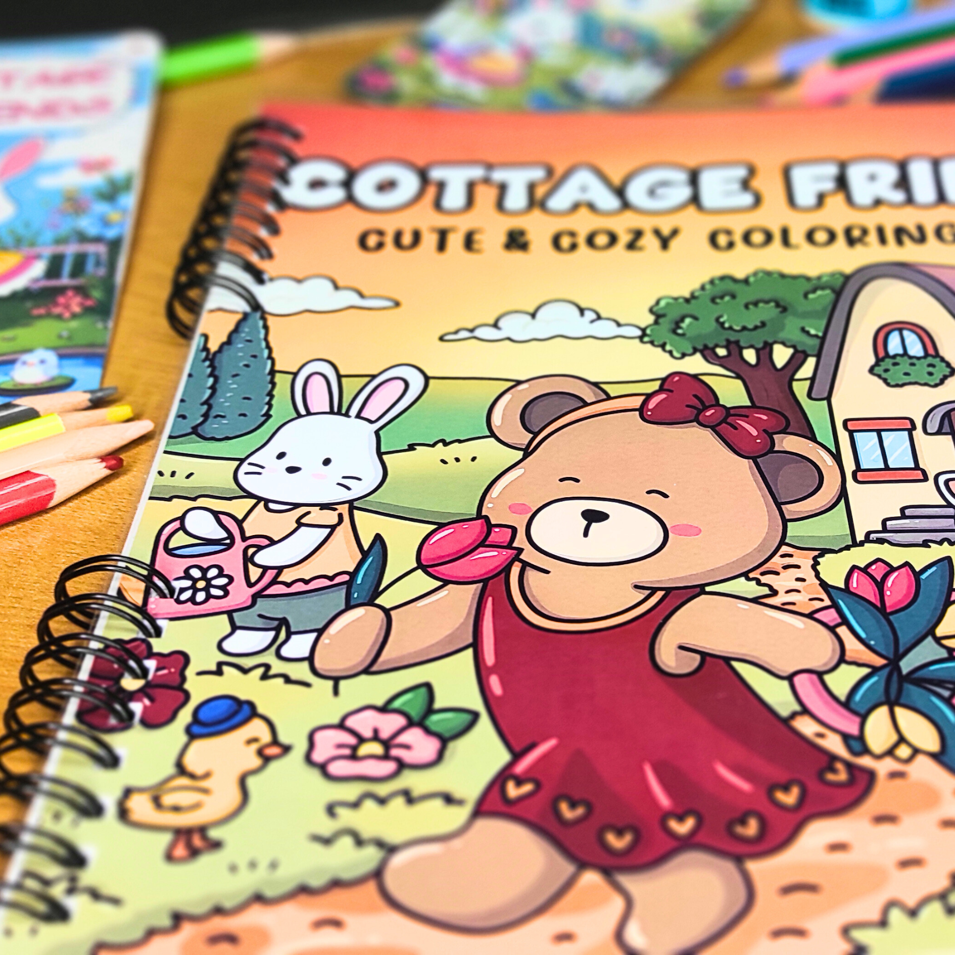 🌸 Cottage Friends – Cozy Coloring Book for Adults 🌸