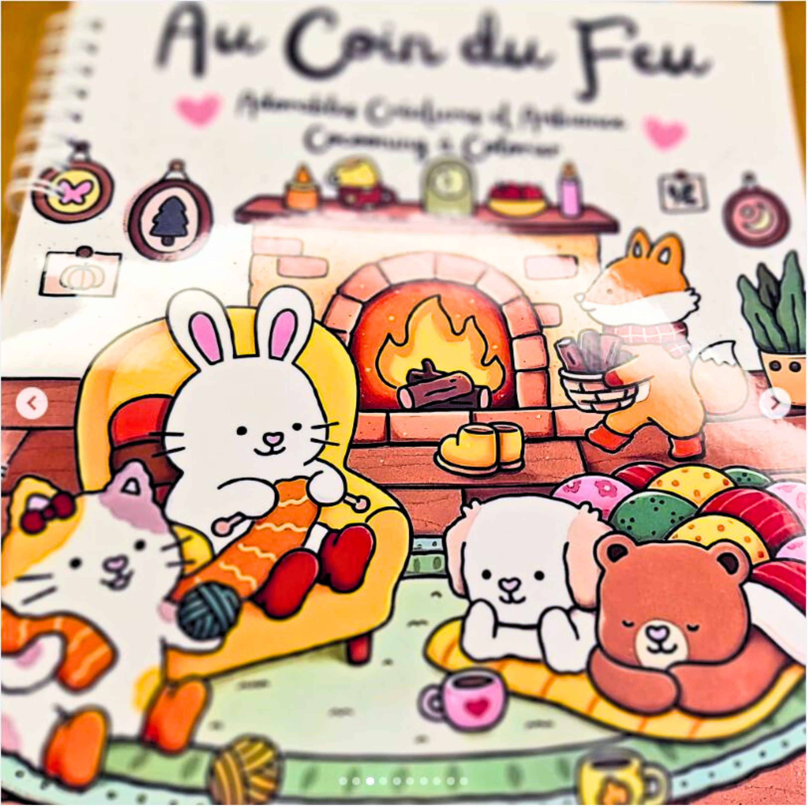 🔥🌸 Au Coin du Feu – Cozy Coloring Book for Adults 🌸🔥