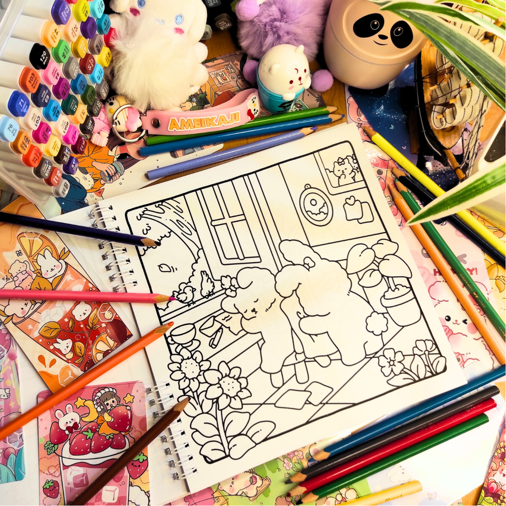 Spring Moments: Fuzzy Buddies Coloring Book