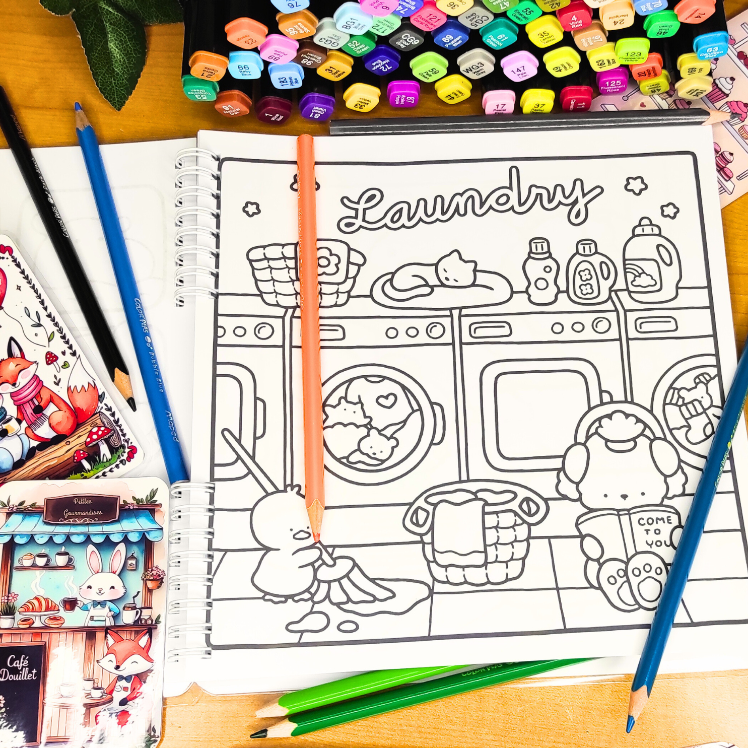 🍪☕ Pause Câline – Cozy Kawaii Coloring Book for Adults 🐾🌸