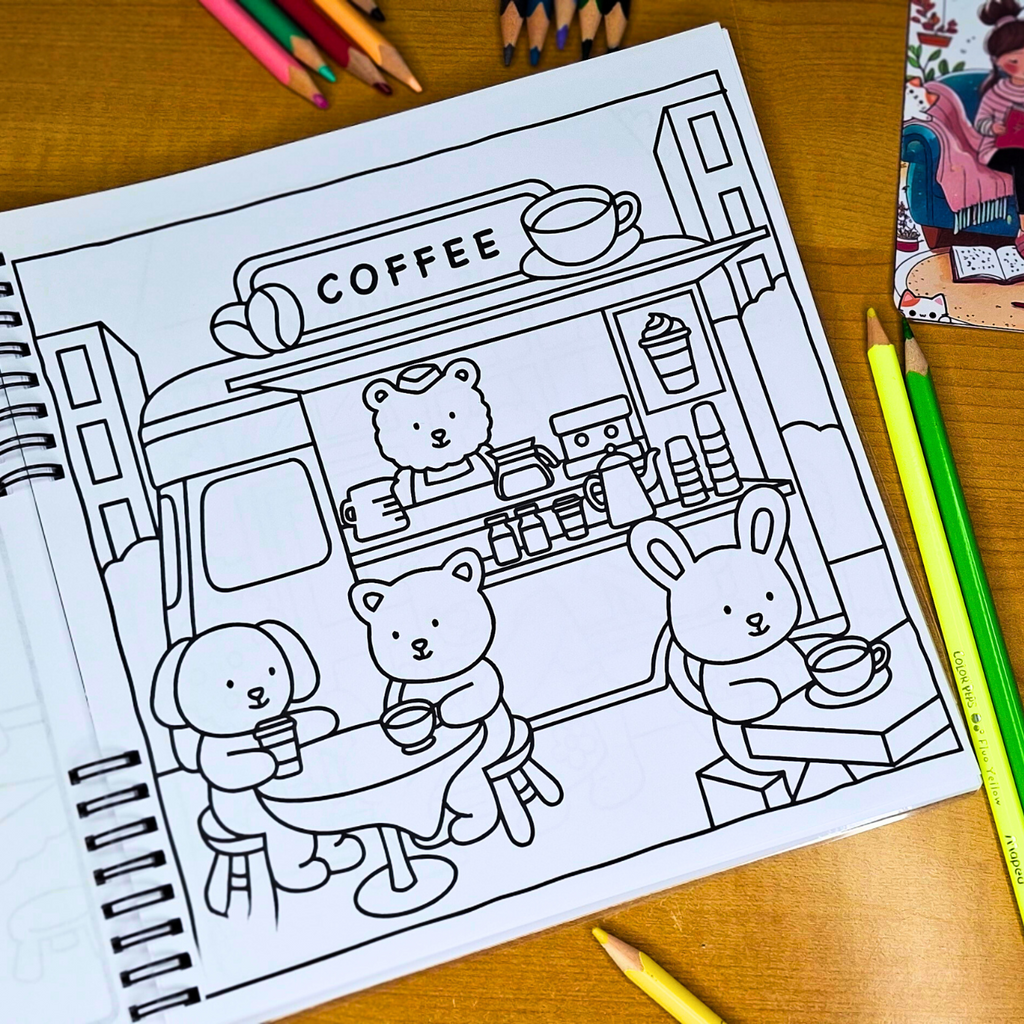 🏡🐾 Monde de Boutiques Douillet – Cozy Coloring Book for Adults 🐾🌸