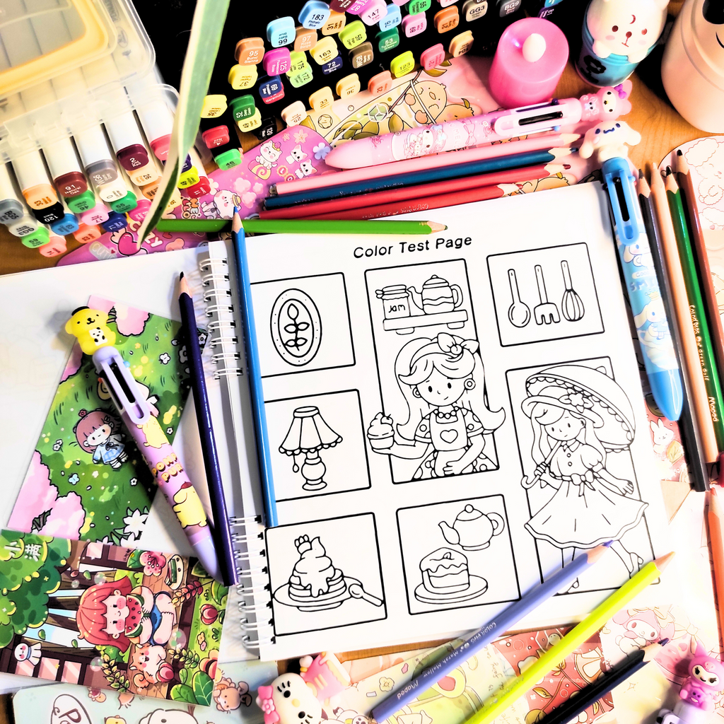 Nostalgic Girl Coloring Book
