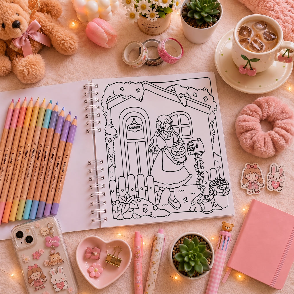 🏡🌸 Cozy Home Coloring Book – Little Houses, Beautiful Escapes 🌸🏡