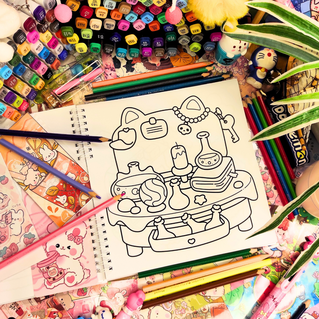 Comfy Spaces Coloring Book