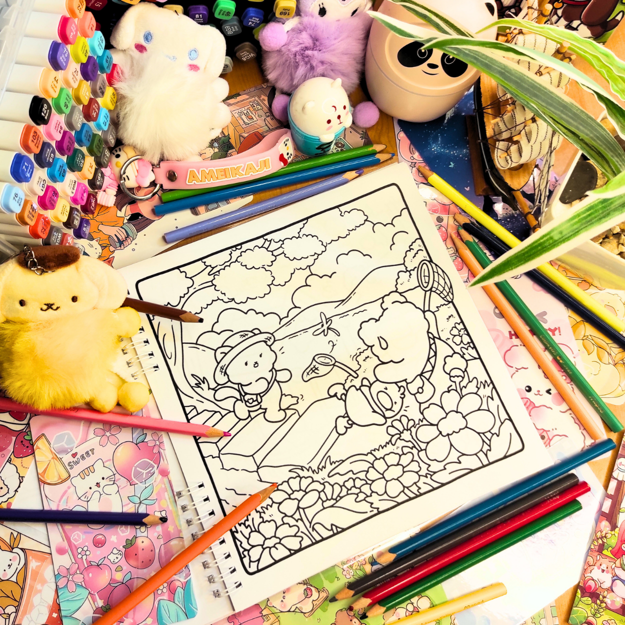 Spring Moments: Fuzzy Buddies Coloring Book