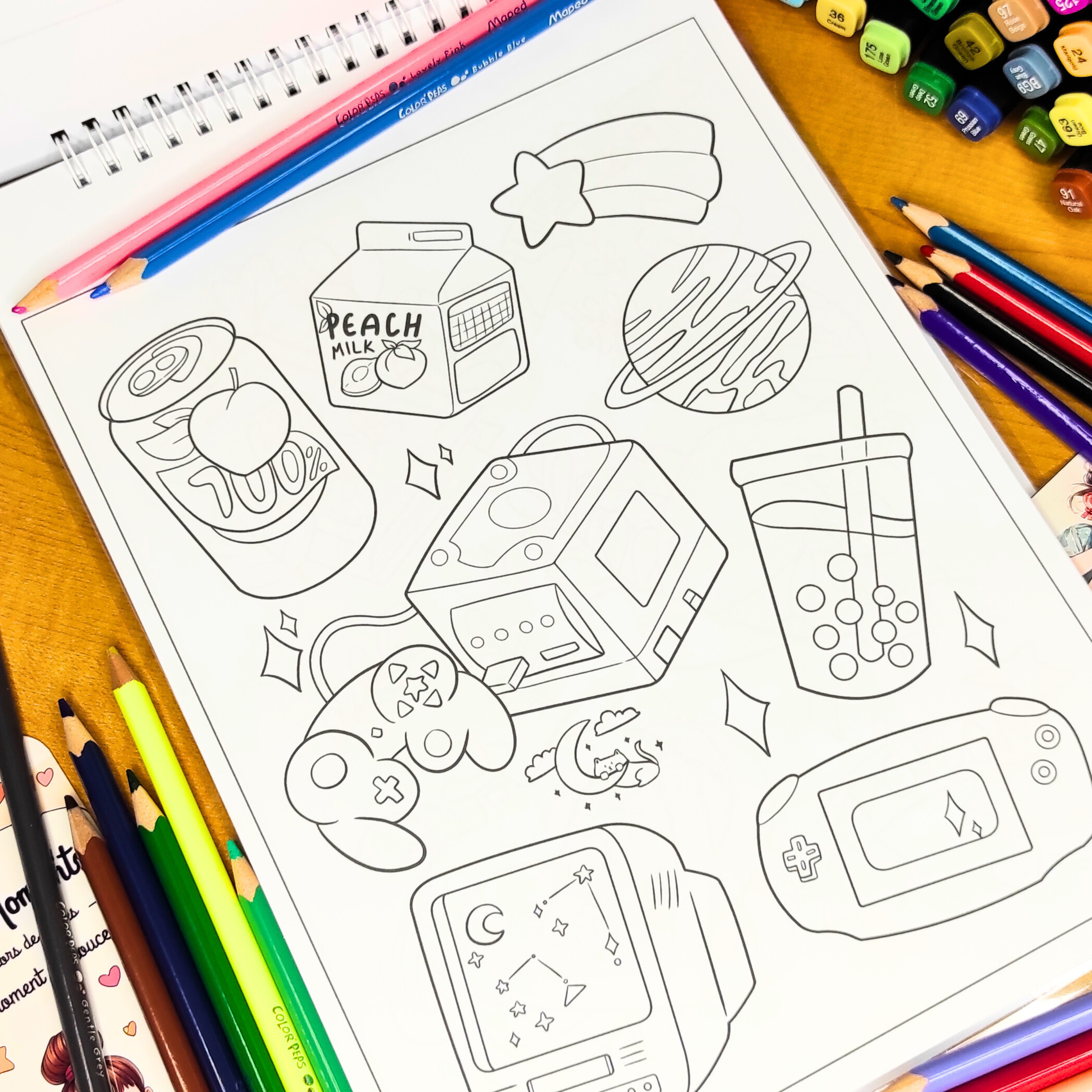 Monde Kawaii Coloring Book 💖
