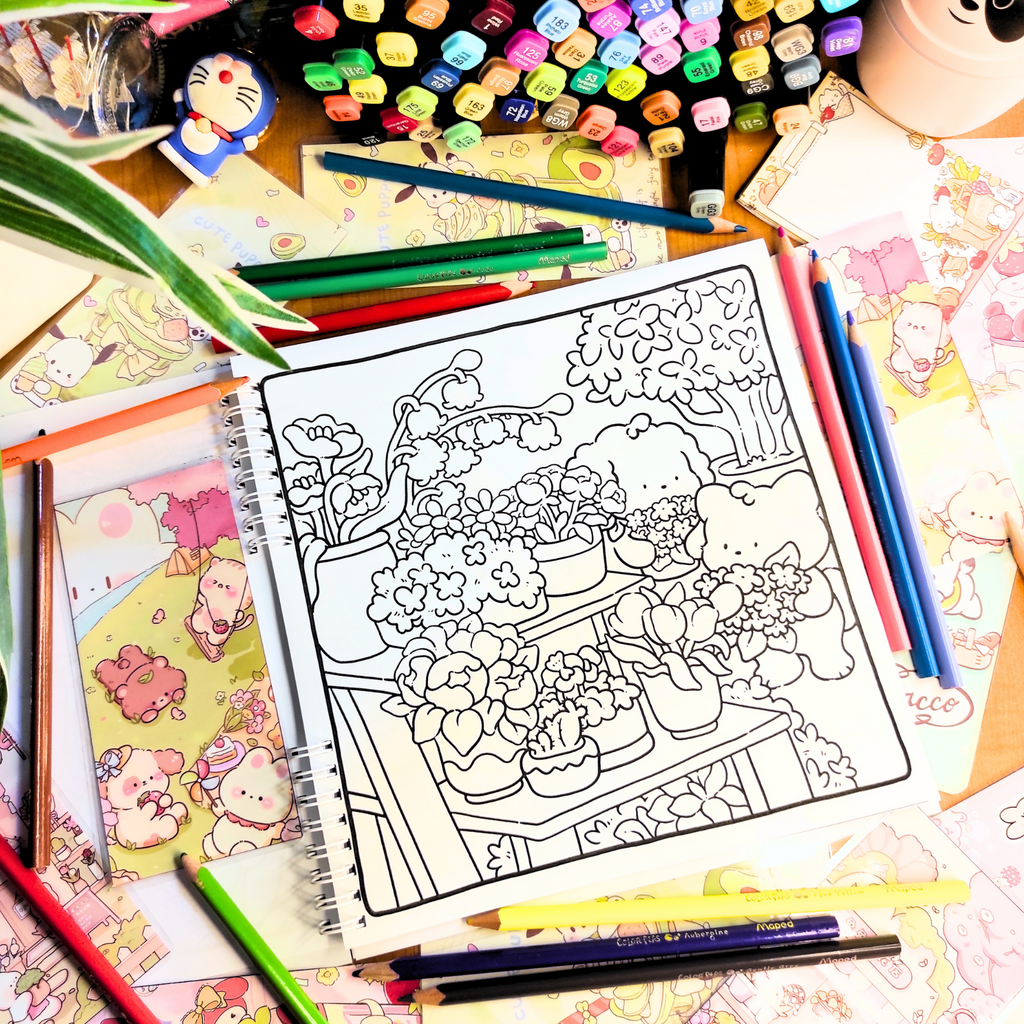 🌼🦊 Cozy Nature Coloring Book 🦊🌼