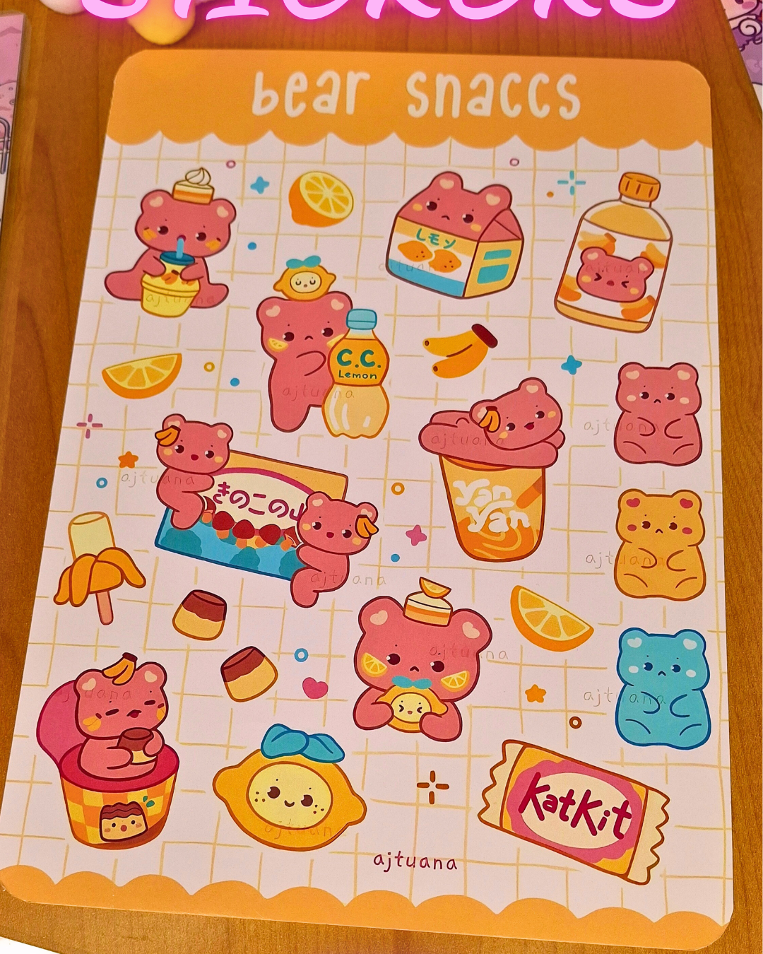 🎀🌸 Cute Sticker Sheet (A5) 🌸🎀