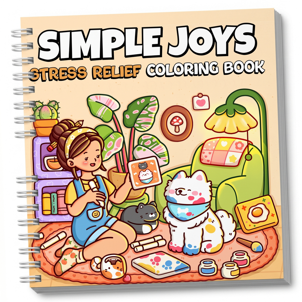 Simple Joys: Cute Coloring Book