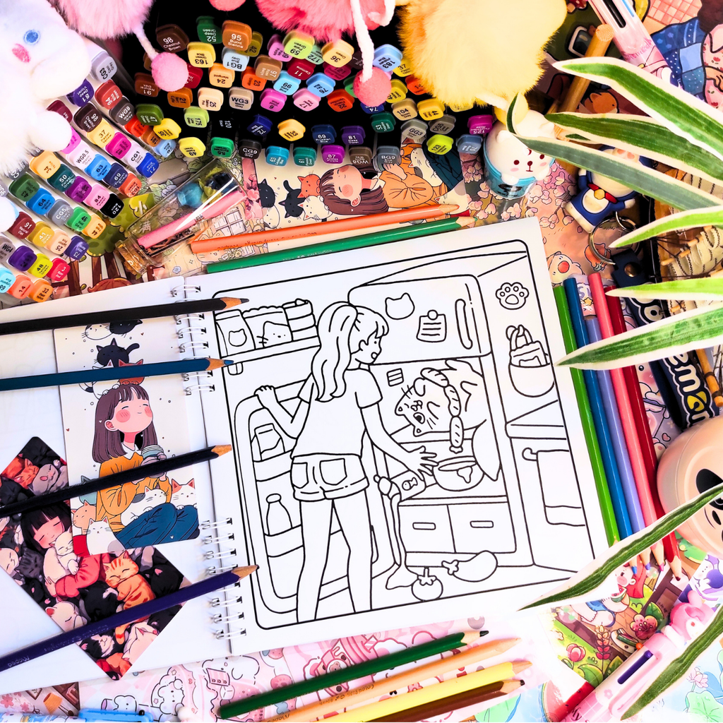 🐱💗 Maman Chat Coloring Book 💗🐱