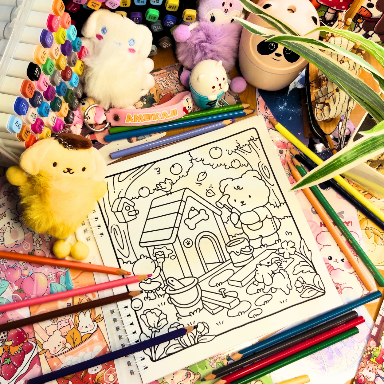 Spring Moments: Fuzzy Buddies Coloring Book