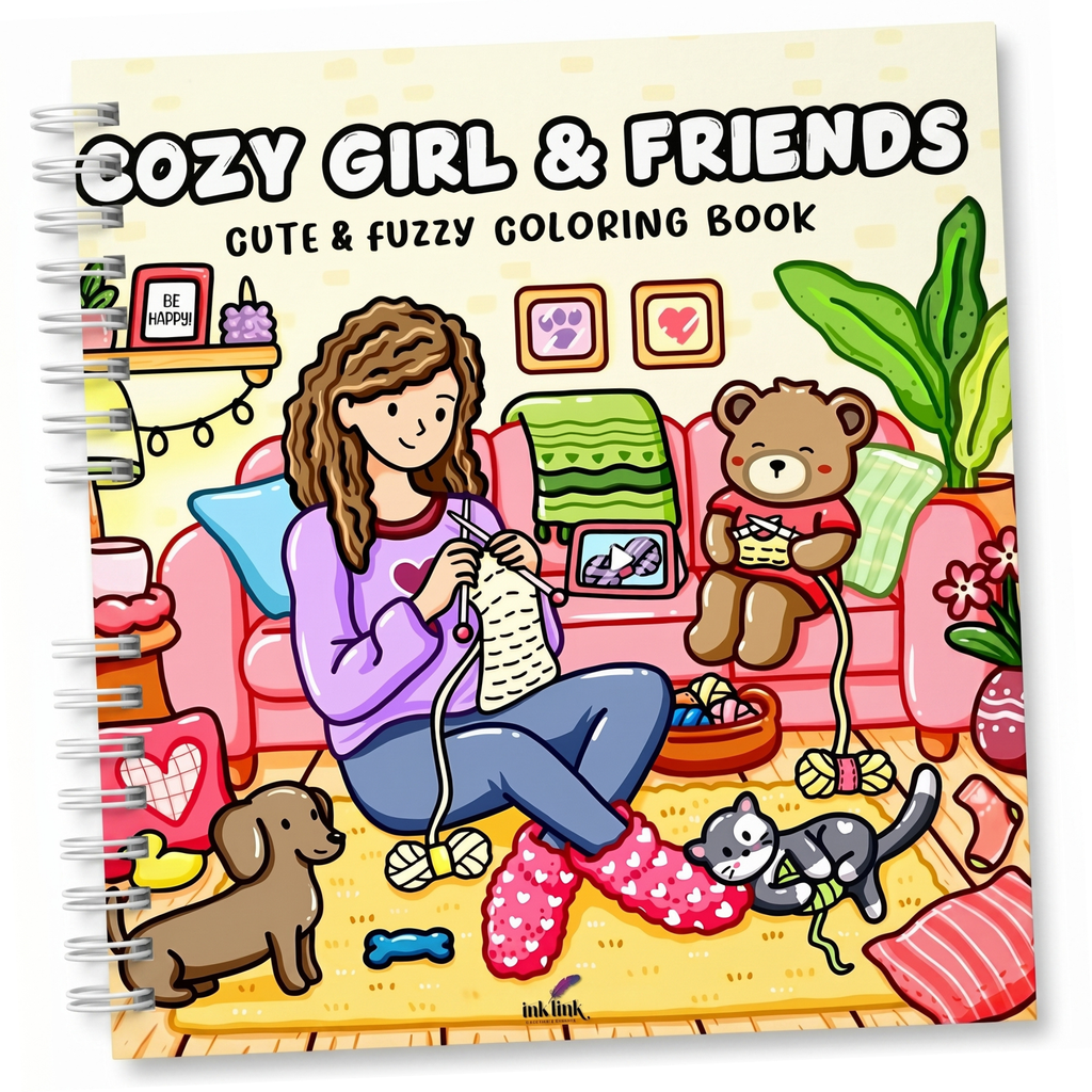 Cozy Girl & Friends cozy coloring book