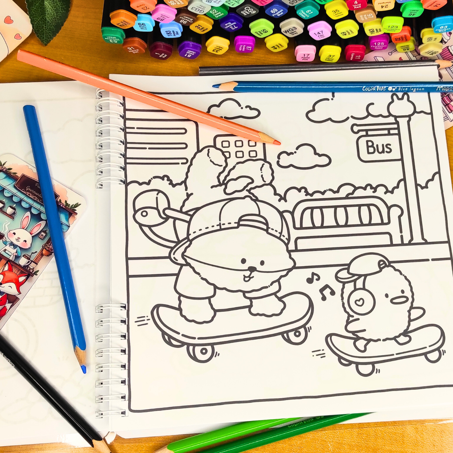 🍪☕ Pause Câline – Cozy Kawaii Coloring Book for Adults 🐾🌸