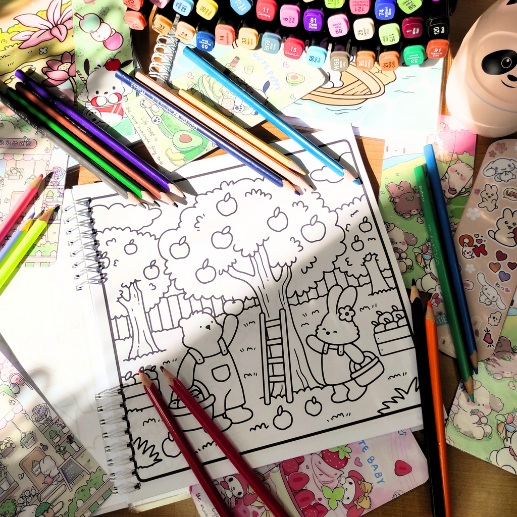 🌸 Douce Famille – A Heartwarming Family Coloring Book 🌸