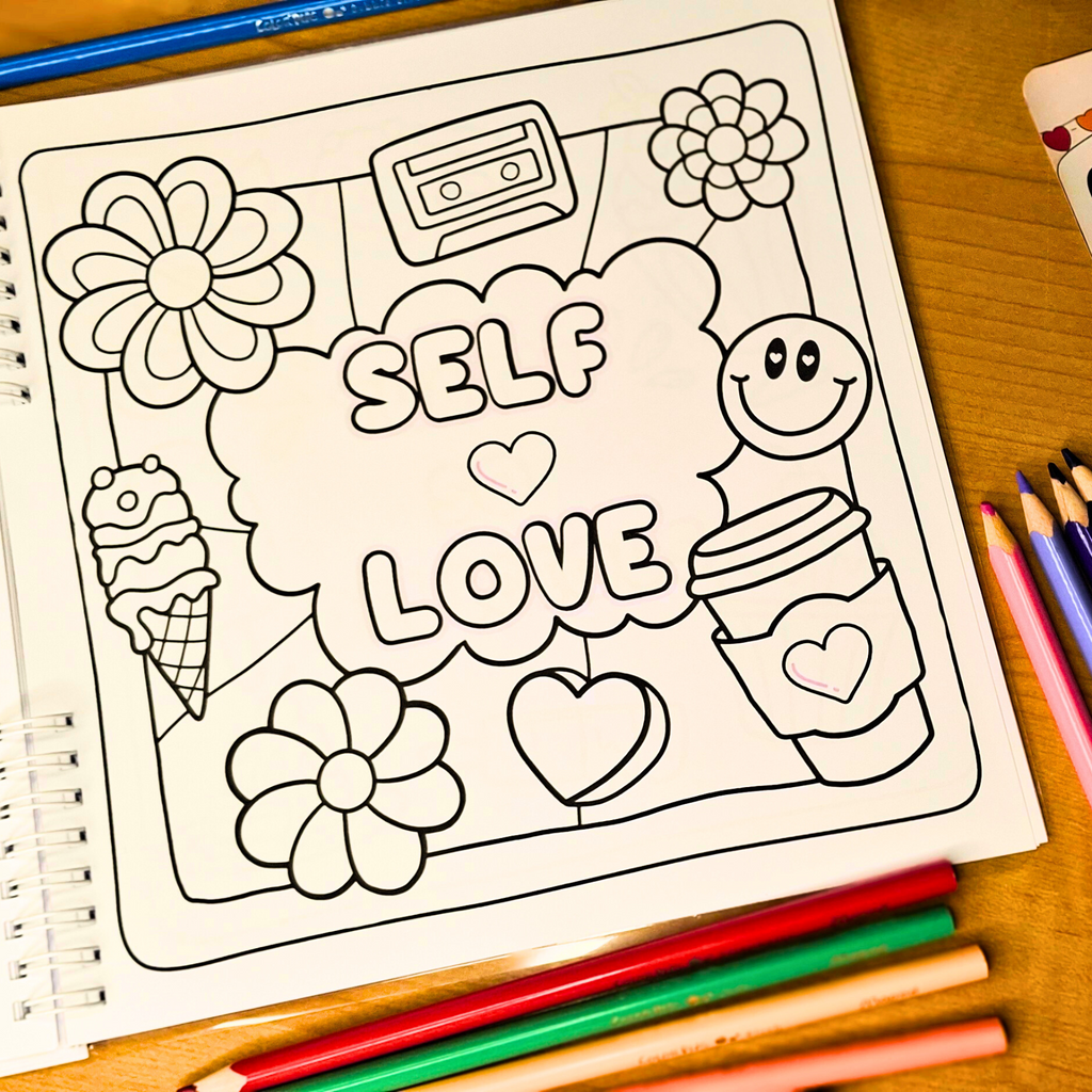 Self-Love: Girl Therapy Coloring Book