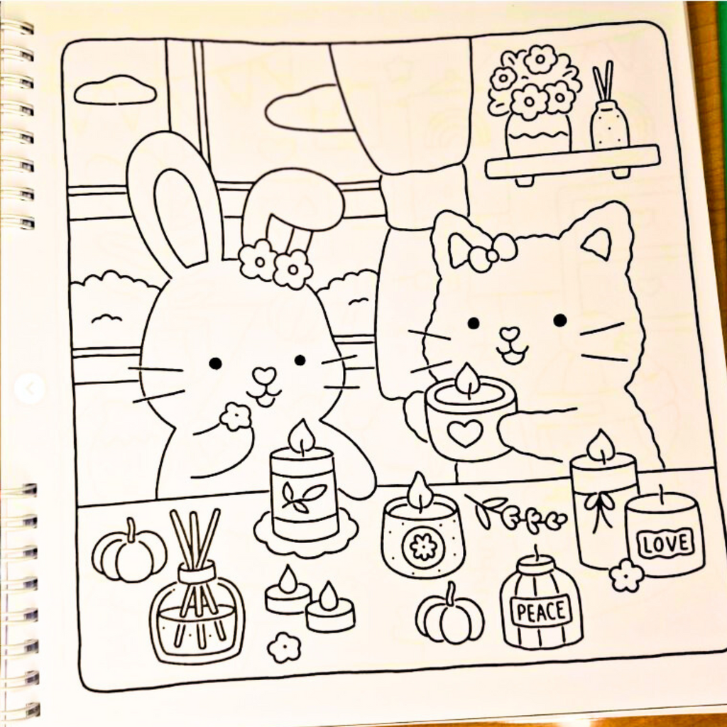 🔥🌸 Au Coin du Feu – Cozy Coloring Book for Adults 🌸🔥