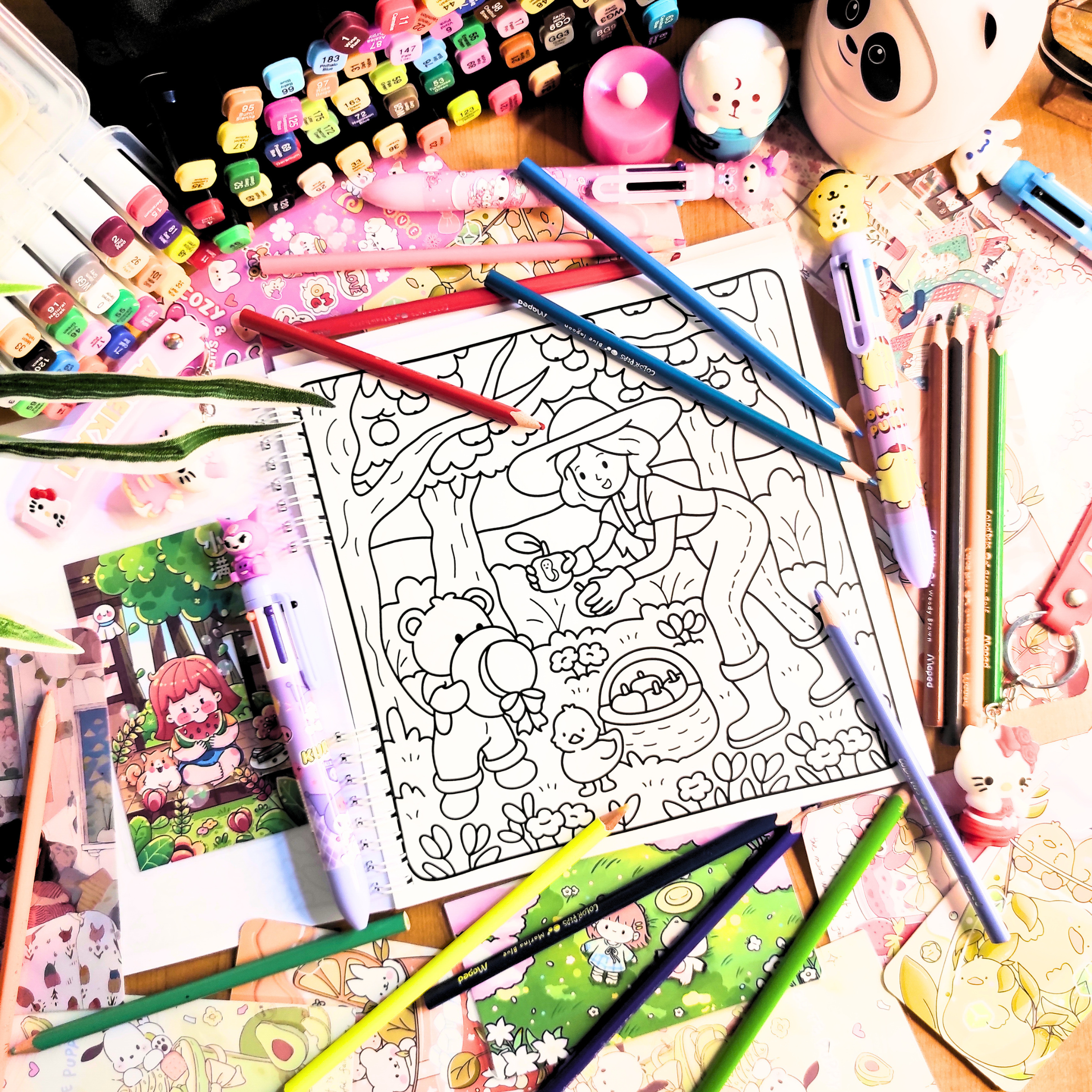 Cozy Girl & Friends cozy coloring book
