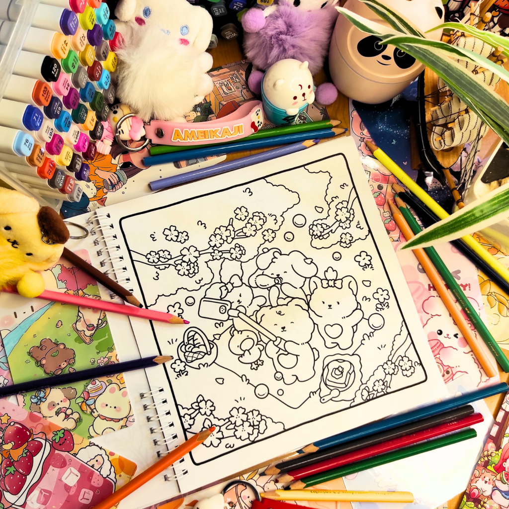 Spring Moments: Fuzzy Buddies Coloring Book