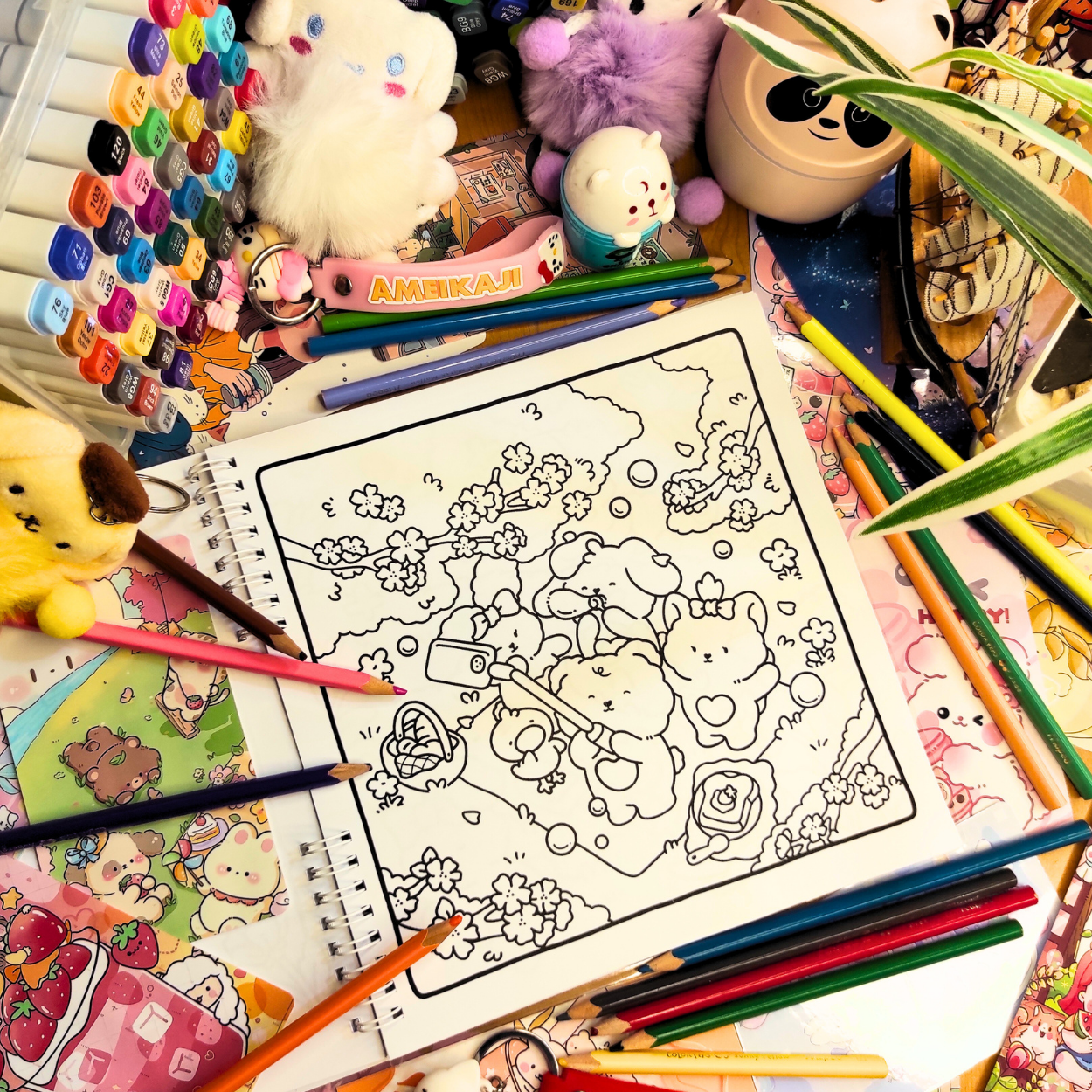 Spring Moments: Fuzzy Buddies Coloring Book
