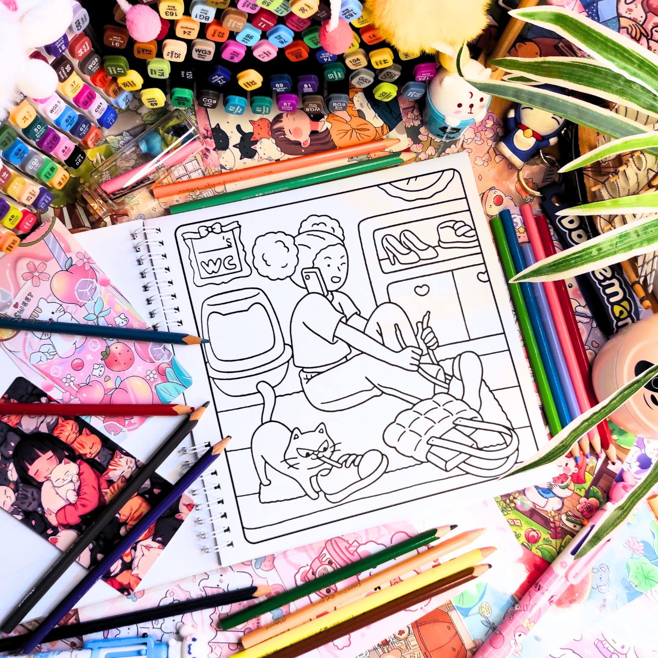 🐱💗 Maman Chat Coloring Book 💗🐱