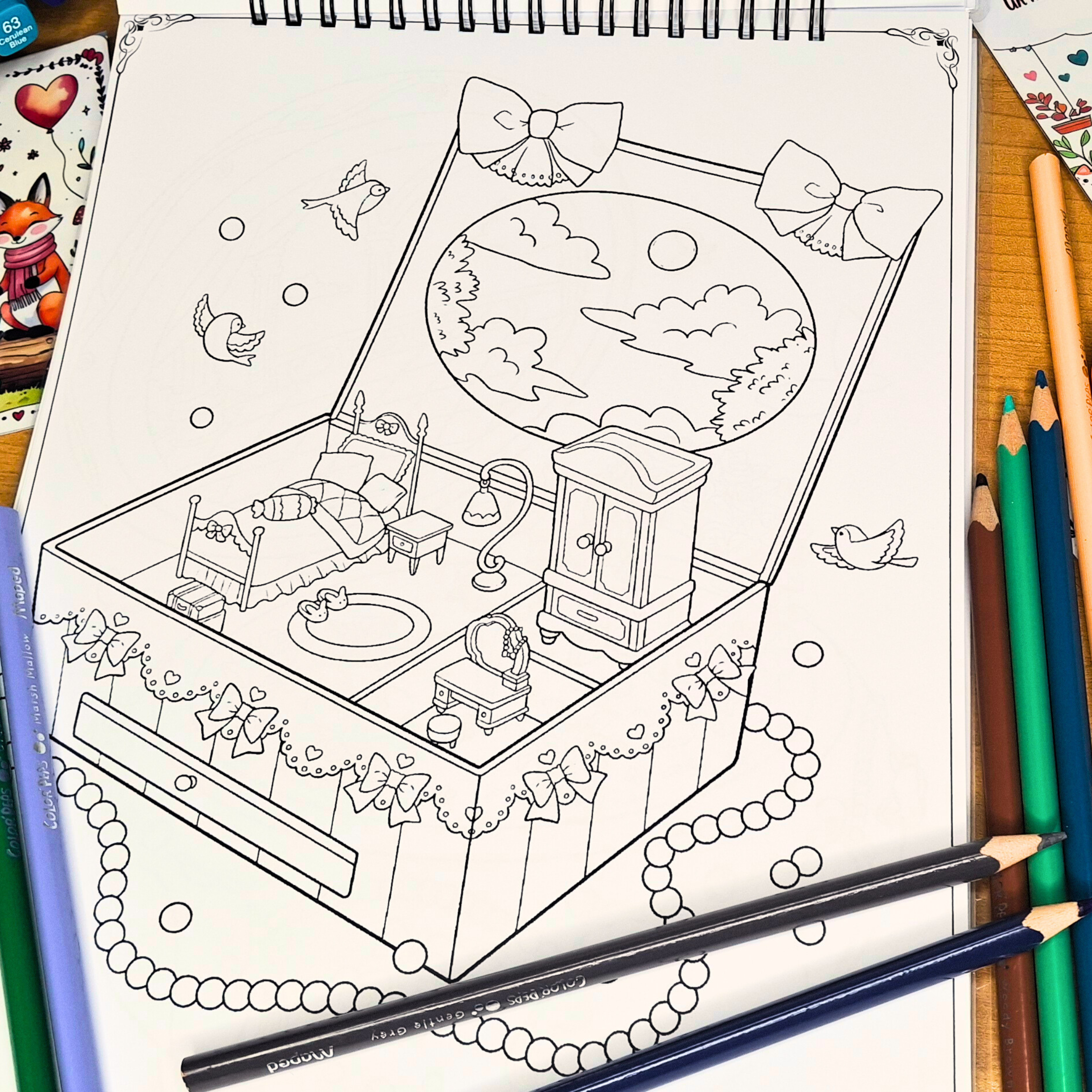 Monde Miniature Coloring Book : 🏡✨