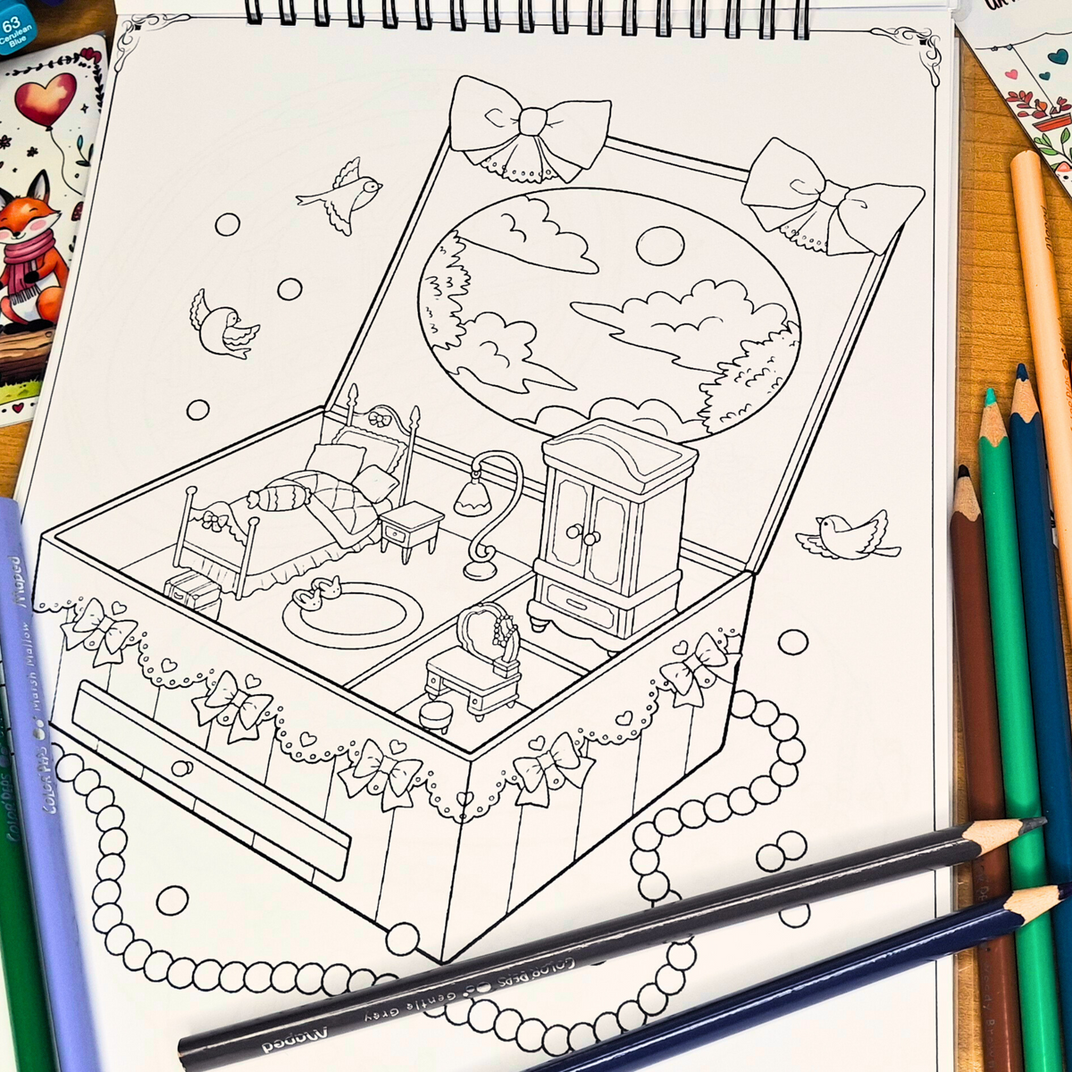 🔮🏡 MONDE MINIATURE Coloring book– Tiny Worlds, Endless Imagination 🏡🔮