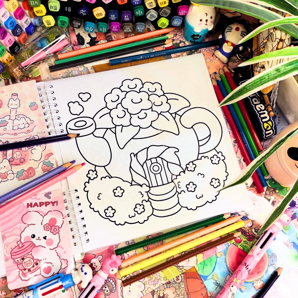 🌸☕ Cozy Place Coloring Book ☕🌸