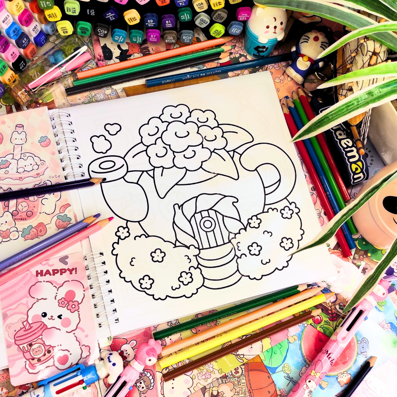 🌸☕ Cozy Place Coloring Book ☕🌸