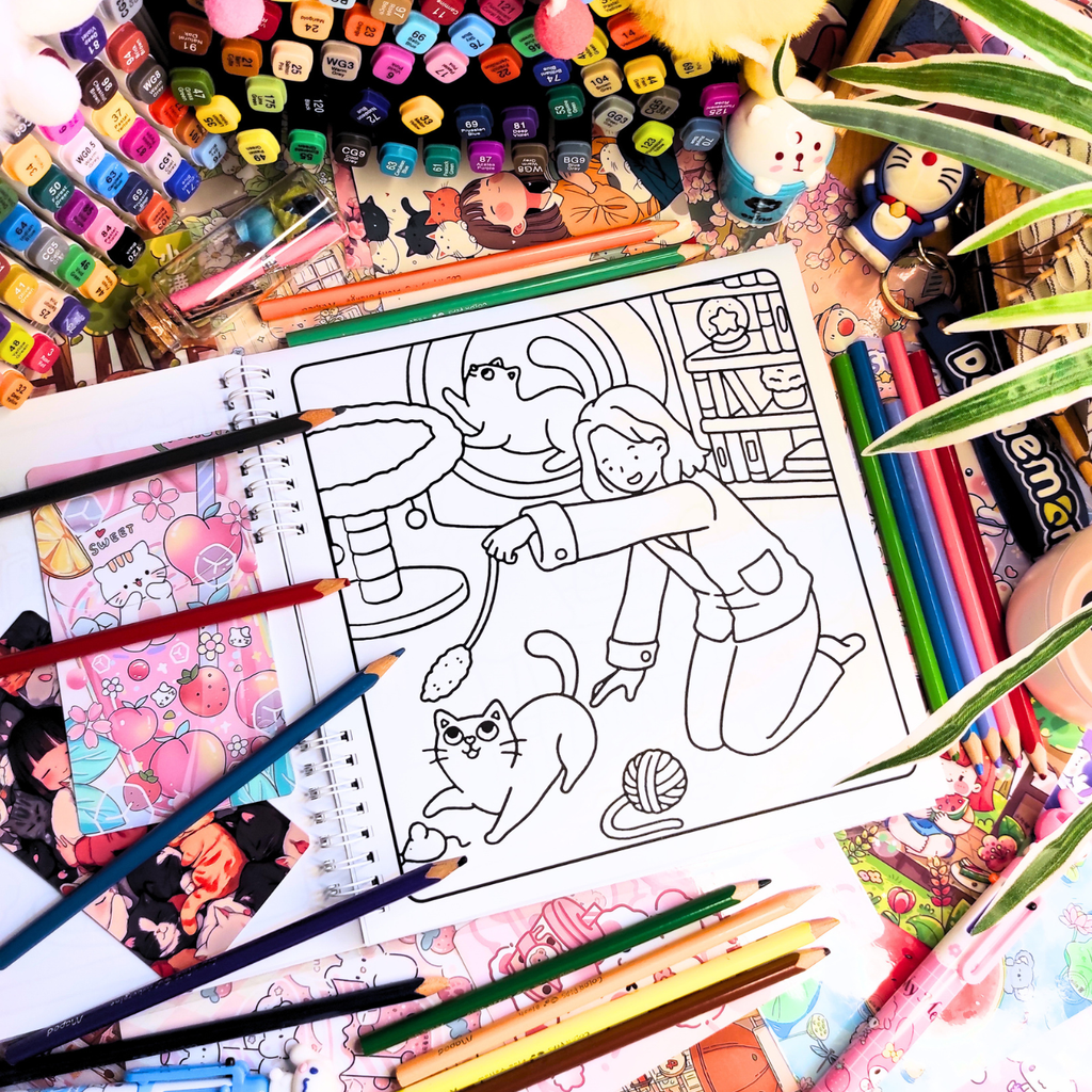 🐱💗 Maman Chat Coloring Book 💗🐱