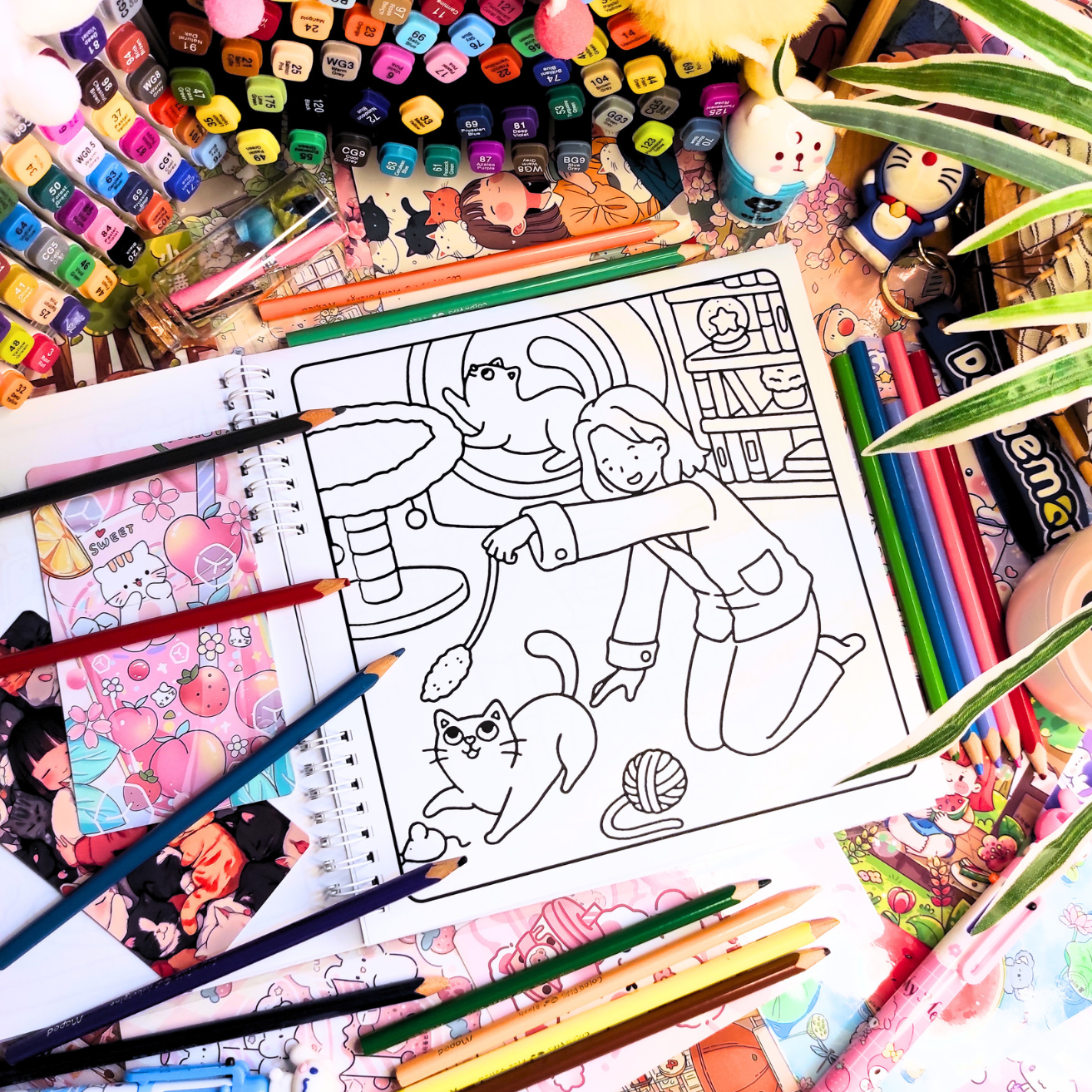 🐱💗 Maman Chat Coloring Book 💗🐱
