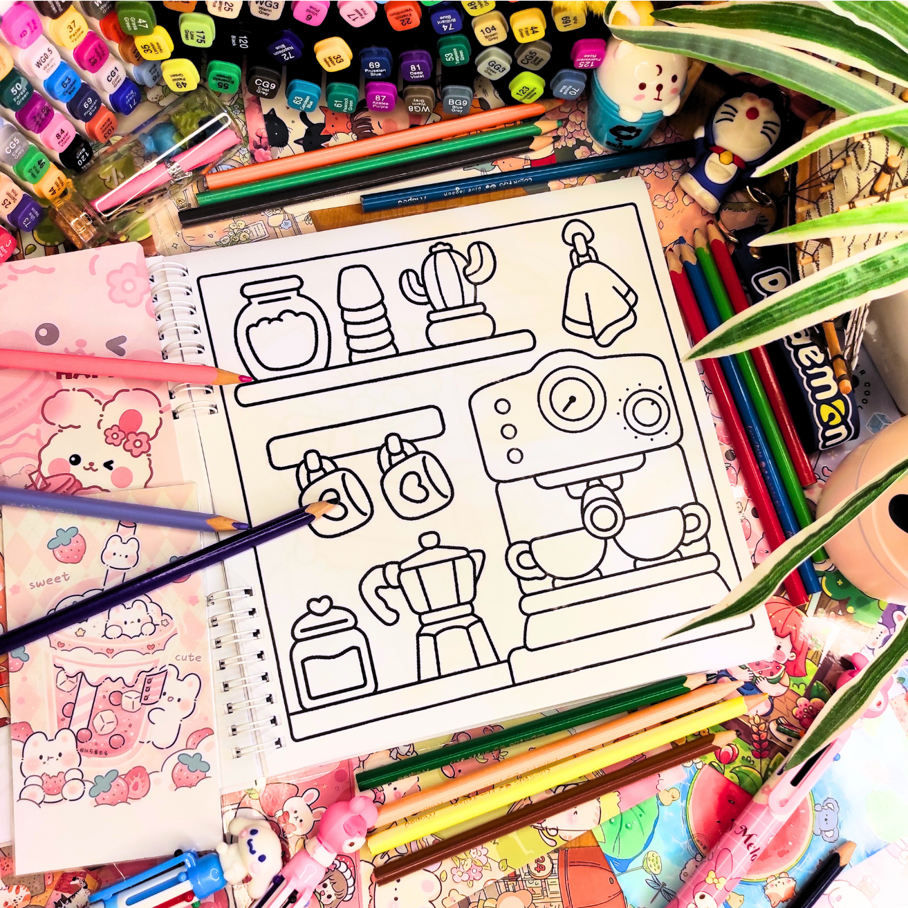 🌸☕ Cozy Place Coloring Book ☕🌸