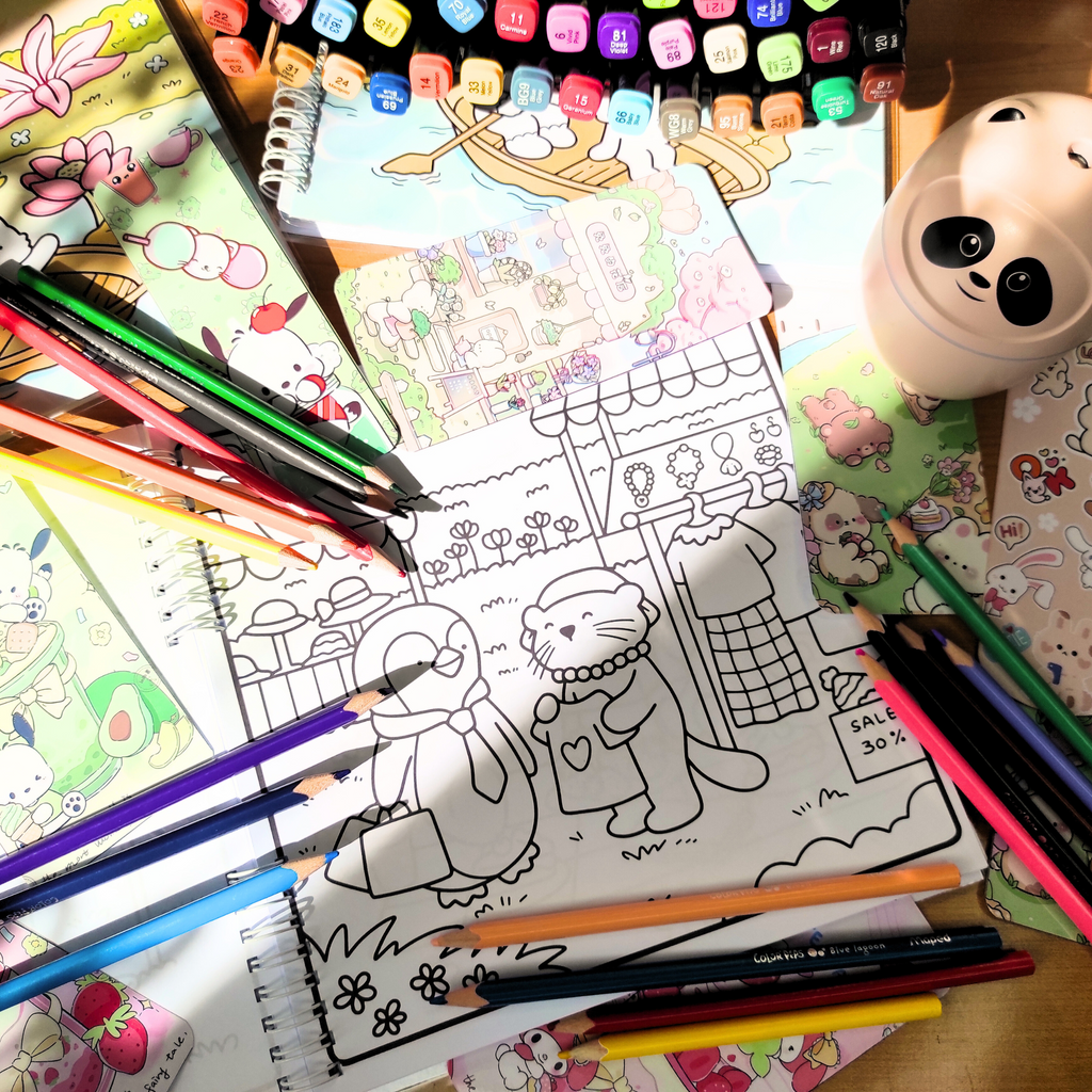 🌸 Douce Famille – A Heartwarming Family Coloring Book 🌸