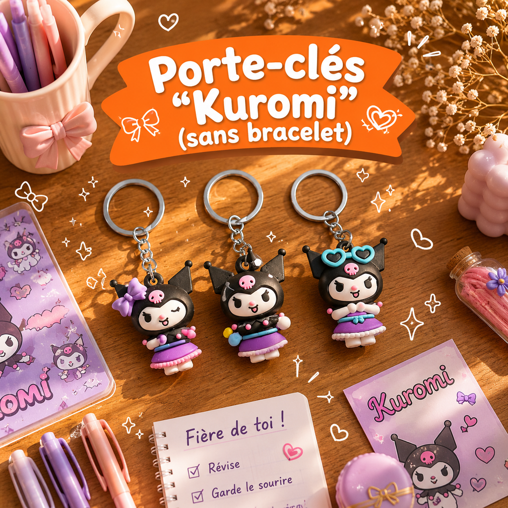Porte-clés  “Kuromi” (sans bracelet) 💋