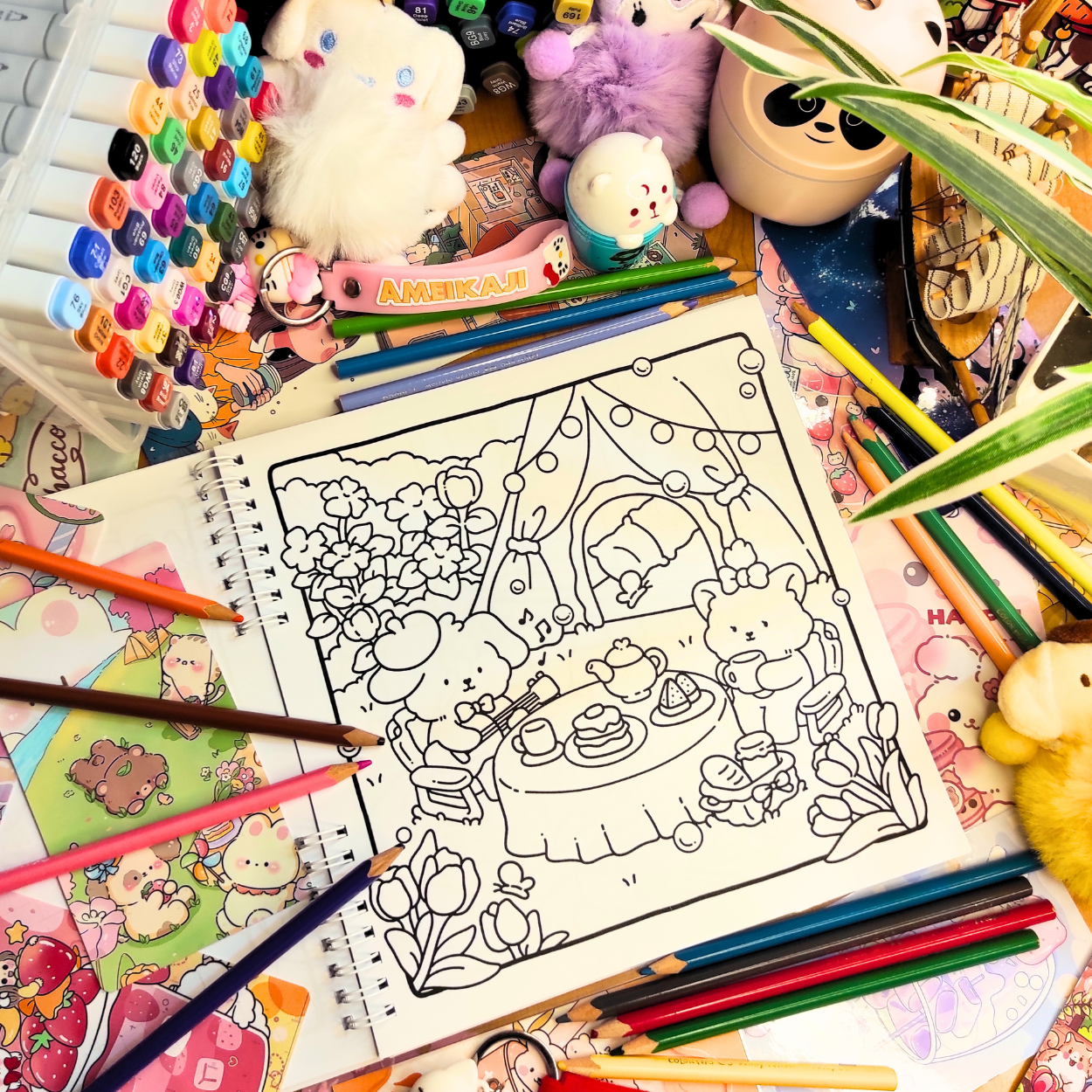 Spring Moments: Fuzzy Buddies Coloring Book