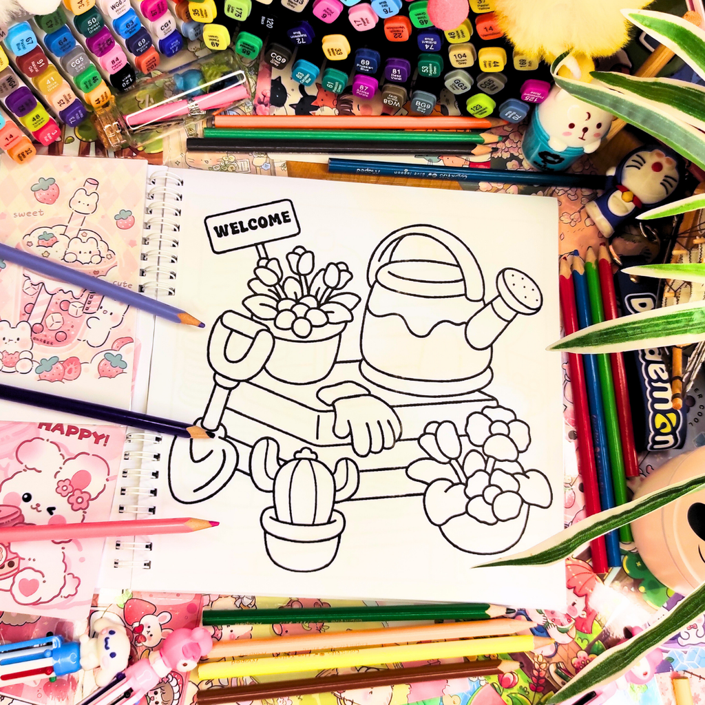 🌸☕ Cozy Place Coloring Book ☕🌸