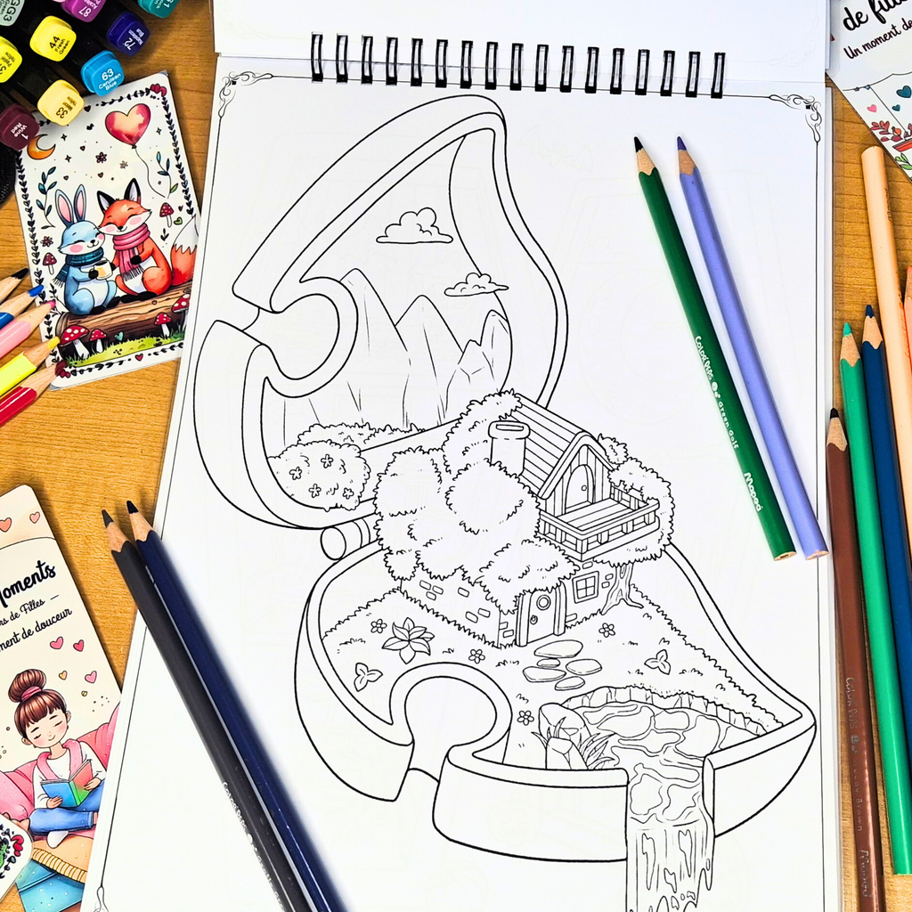 Monde Miniature Coloring Book : 🏡✨